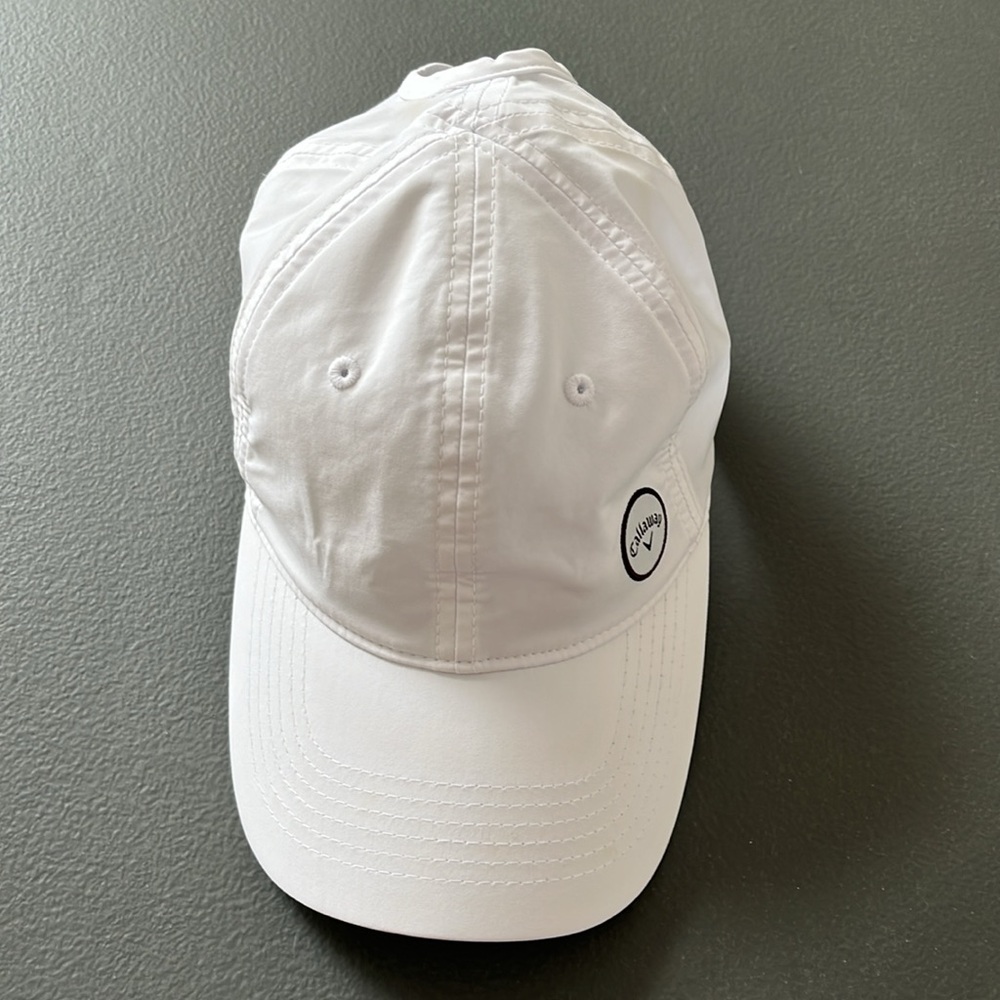 Callaway Women’s Golf Hightail/Ponytail Hat White w/ Black Logo